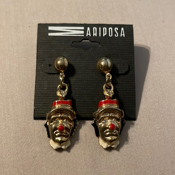Jewelry - Gold Clown earrings